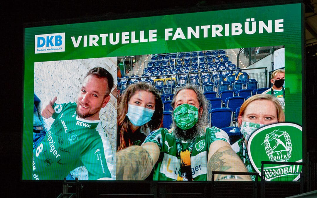 Gemeinsame Fanaktion beim Derby: Leipziger und Magdeburger Fans nehmen Platz auf der virtuellen DKB Fantribüne