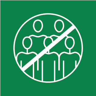 Gruppenansammlungen vermeiden Hygiene Icon 4