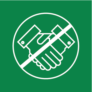 Kein händeschütteln Hygiene Icon 4