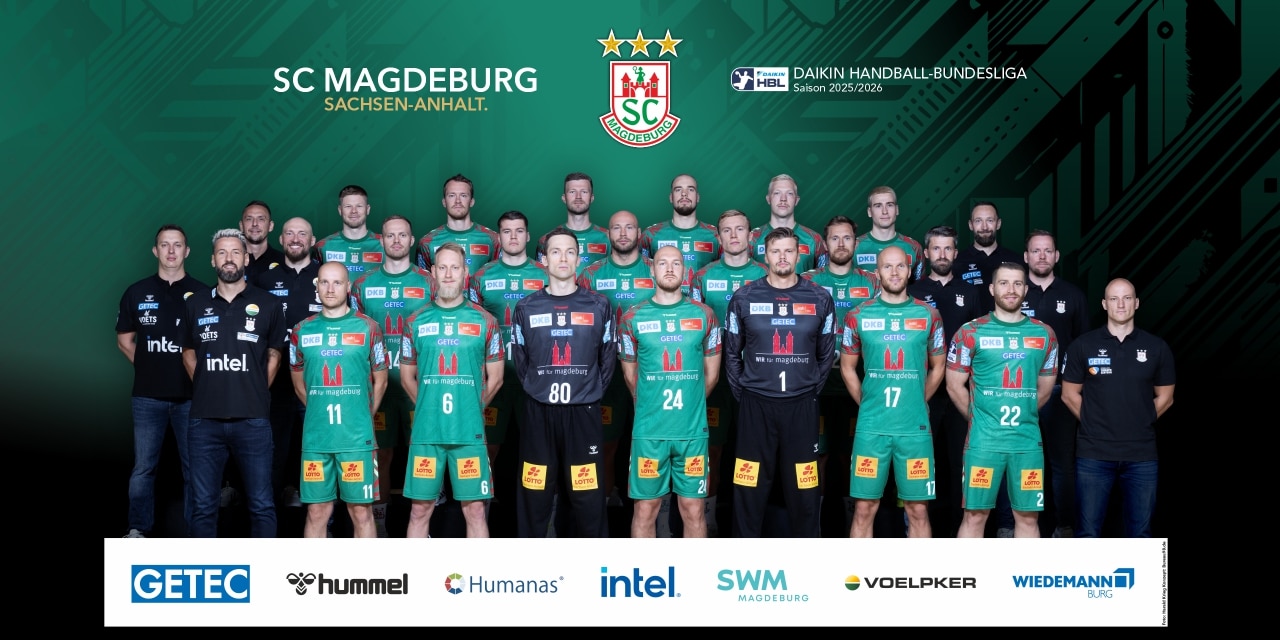 Teamfoto des Gegners – Link zum gegnerischen Mannschaftsprofil auf der DAIKIN HBL-Website