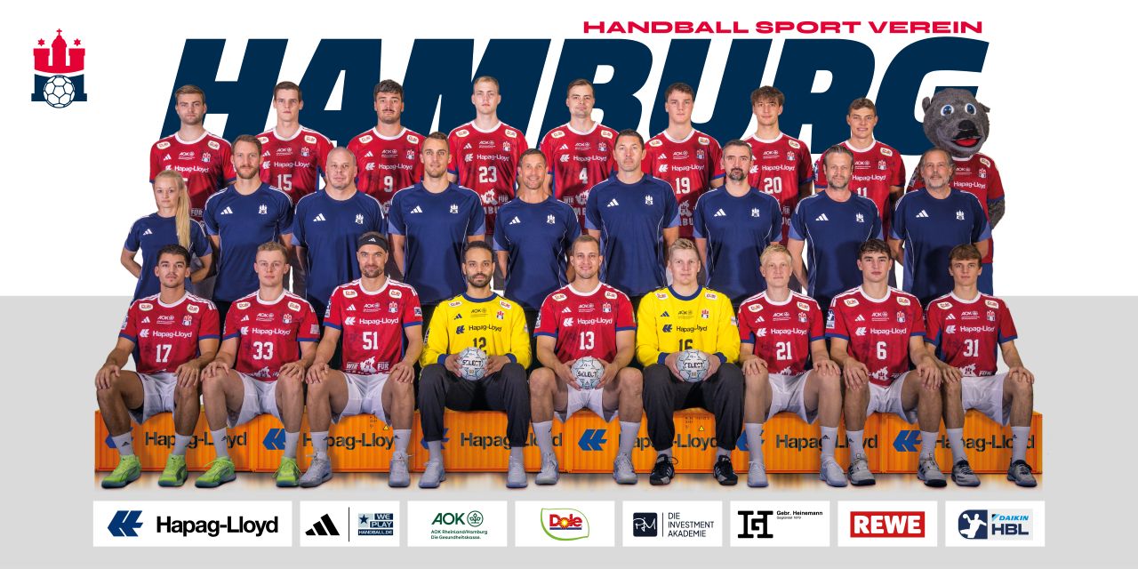 Teamfoto des Gegners – Link zum gegnerischen Mannschaftsprofil auf der DAIKIN HBL-Website