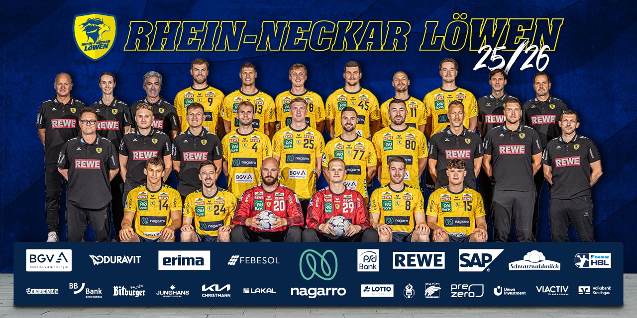 Teamfoto des Gegners – Link zum gegnerischen Mannschaftsprofil auf der DAIKIN HBL-Website