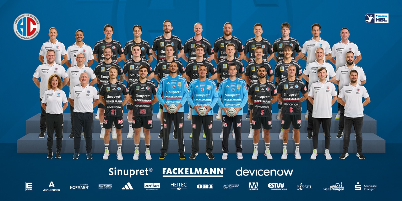 Teamfoto des Gegners – Link zum gegnerischen Mannschaftsprofil auf der DAIKIN HBL-Website