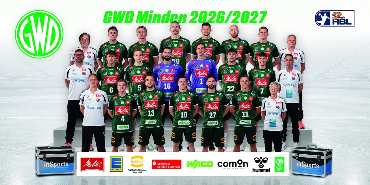 Teamfoto des Gegners – Link zum gegnerischen Mannschaftsprofil auf der DAIKIN HBL-Website